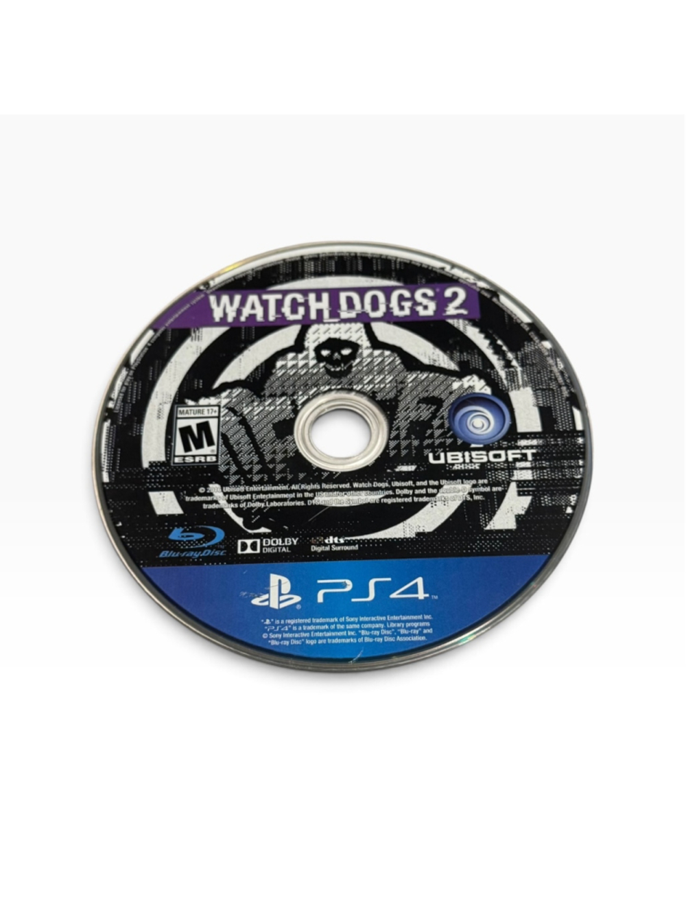 Ubisoft Watch Dogs 2 PS4 Video Game Disc Sony Playstation 4